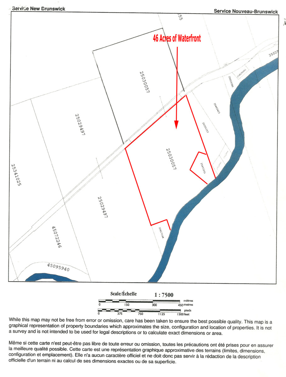 46 Acres of Waterfront on Route 116 east of Chipman, NB Old Crow Land