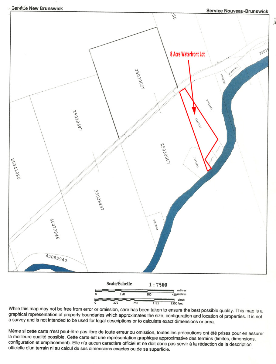 8Acre Waterfront Lot on Salmon River Road Route 116 Near Chipman Old