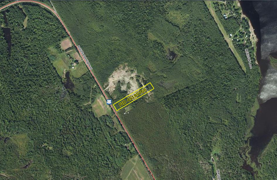 WellWooded 4.3Acre Lot For Sale on Rte 105 at Jemseg, NB Old Crow